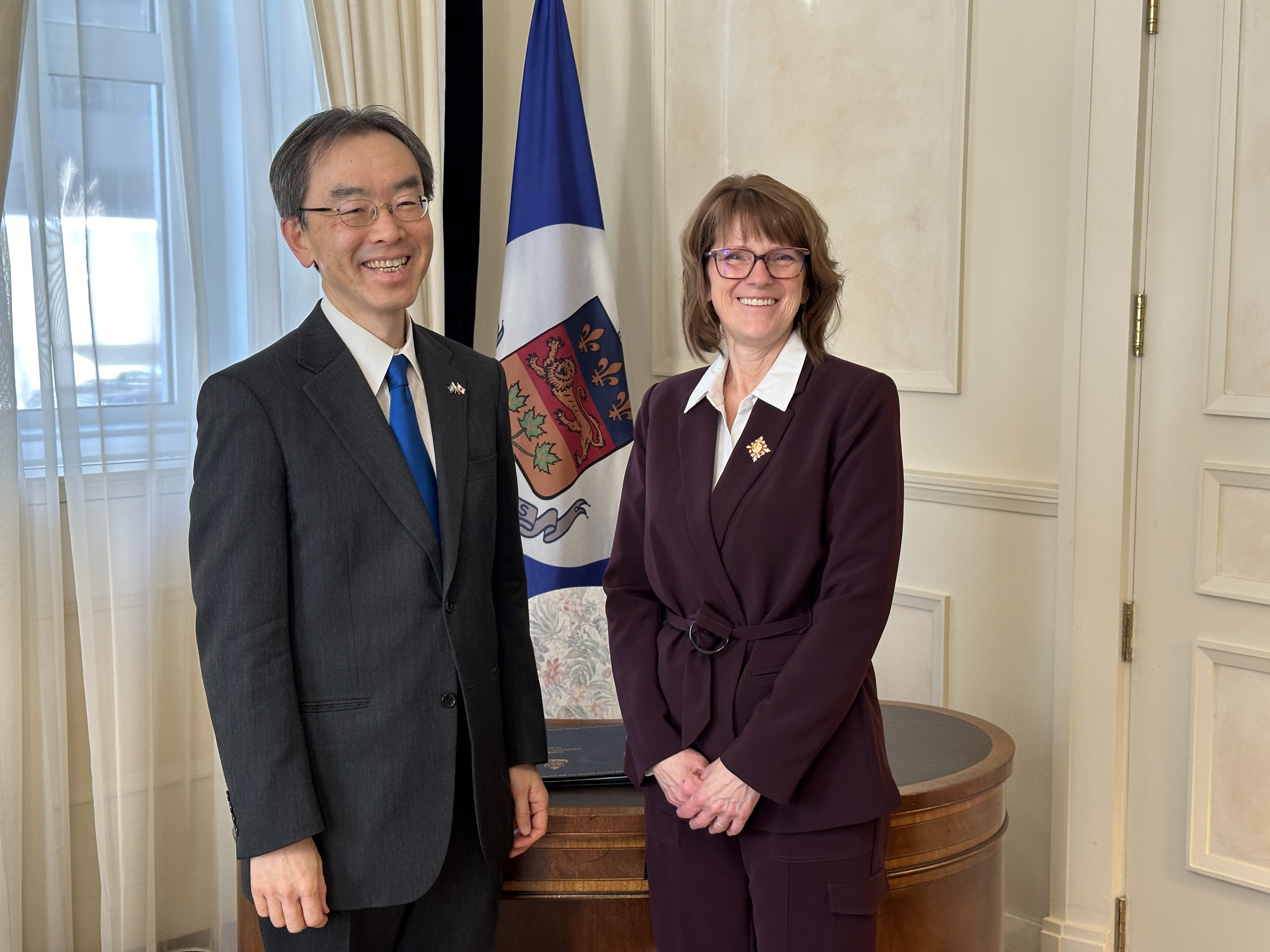 Welcome visit of Mr. Akihiko Uchikawa, Consul General of Japan in Montreal, for his assumption of office

