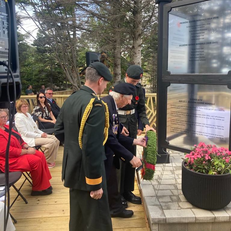 Inauguration of the Petite-Vallée Cenotaph