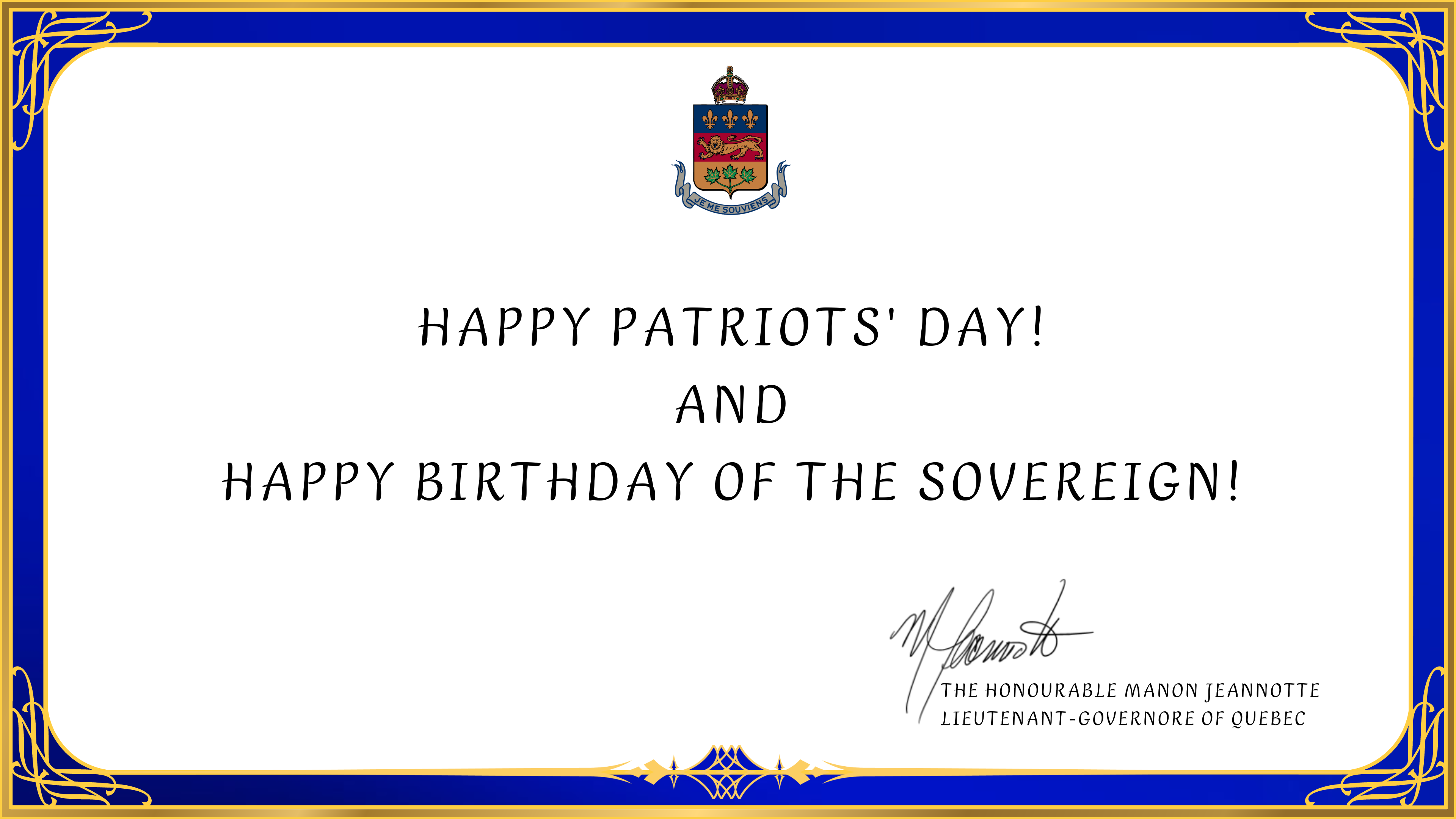 Patriot's day - Birthday of the Sovereign