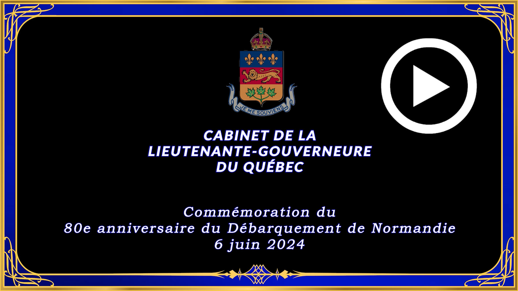 Message de la Lieutenante-gouverneure commémorant le 80e anniversaire du Débarquement de Normandie