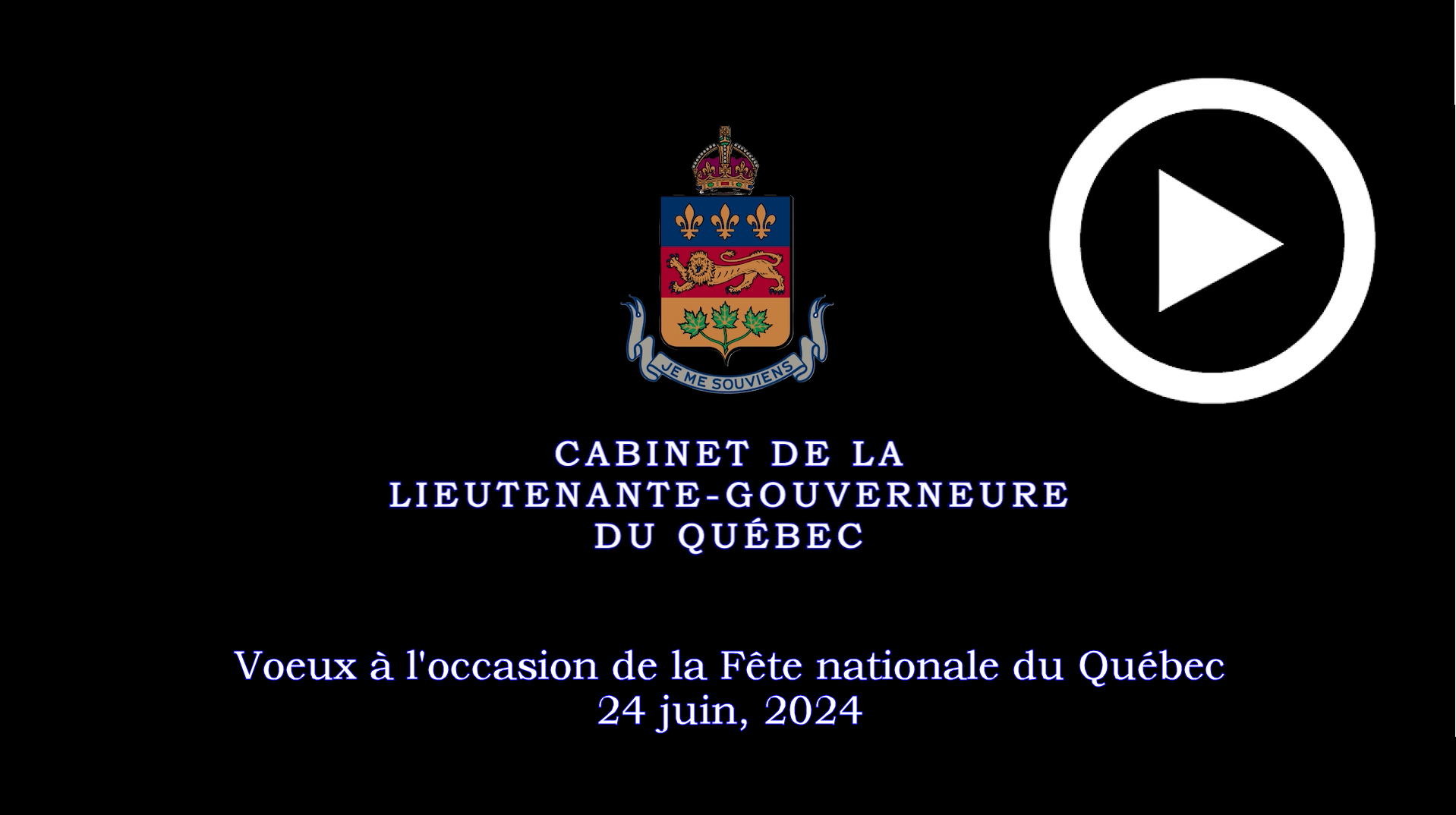 Un message à l'occasion de la Fête nationale du Québec